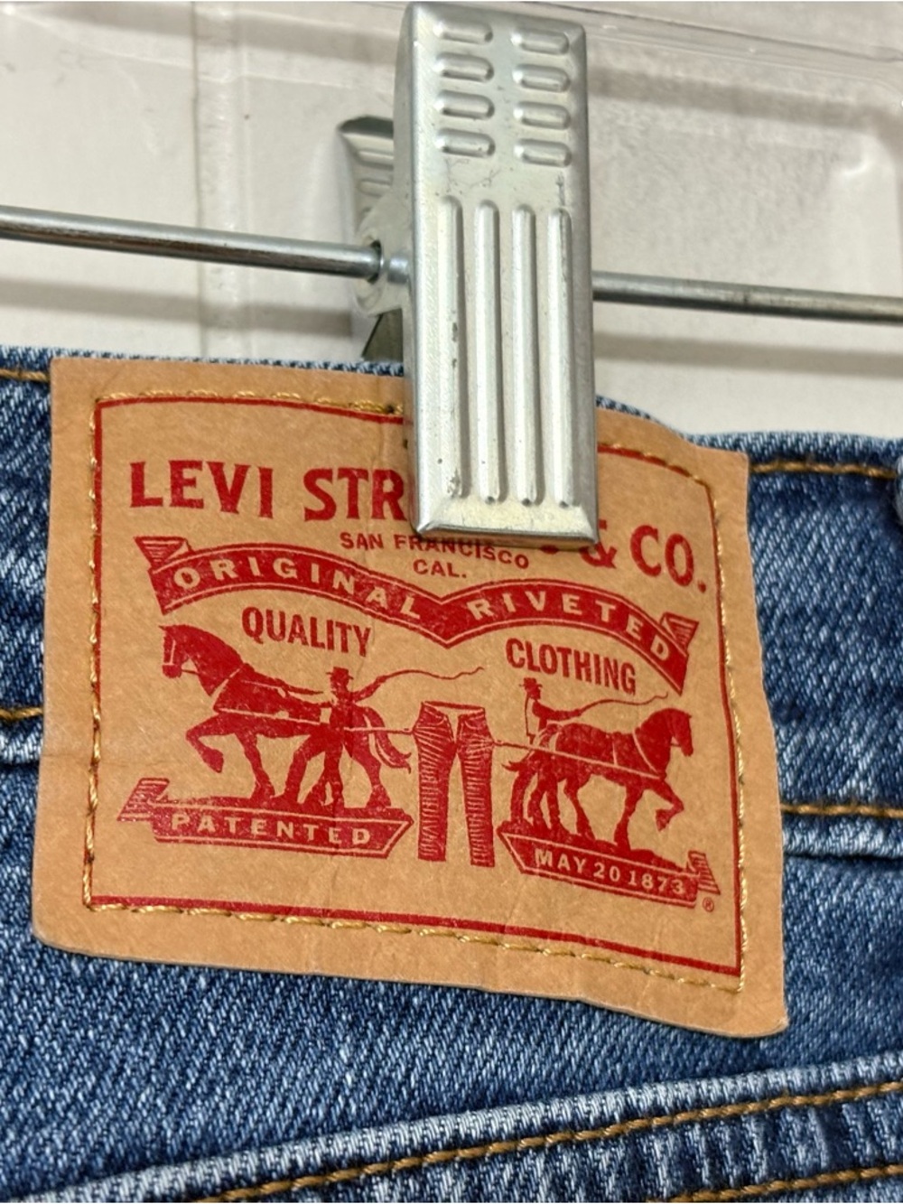 Levi’s Wedgie Straight Jeans Size 26 High Rise Vintage Blue Straight Leg Denim - Picture 6 of 10